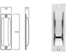 Poign&eacute;e affleurante Lockwood 115 x 35 mm Zinc moul&eacute; sous pression