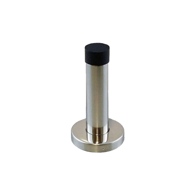 Trio Arr&ecirc;t de Porte Hart avec Base Chrome Satin&eacute; 75mm
